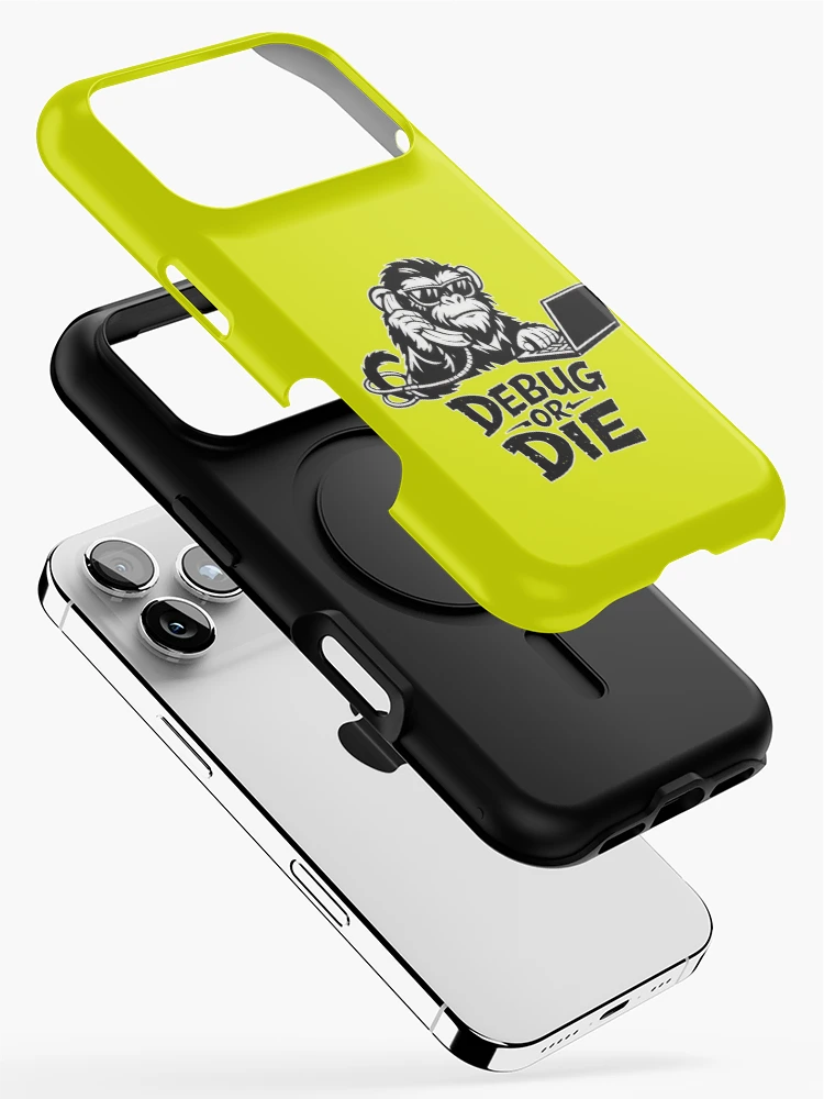 Thumbnail 2 of 4, iPhone Case, Debug Monkey – Code Hard Debug Harder – Programmer Tech Design designed and sold by CABRA SHOP.
