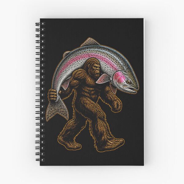 Item preview, Bigfoot carrying a giant rainbow trout designed and sold by rafaeltto.