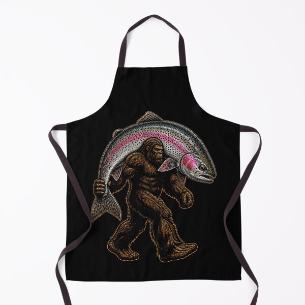 Item preview, Bigfoot carrying a giant rainbow trout designed and sold by rafaeltto.