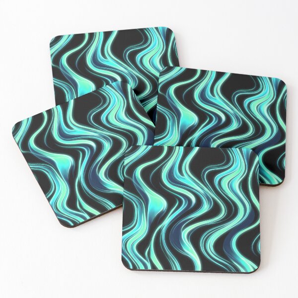 Item preview, Electric Cyan Waves designed and sold by JEMAR Designs.
