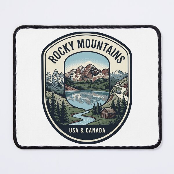 Item preview, Rocky Mountains National Park Vintage Travel Badge designed and sold by k3rstman1.