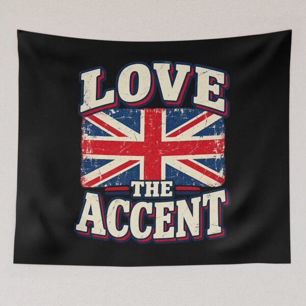 Item preview, Love The Accent – British Accent Vintage Design designed and sold by creativebymateo.