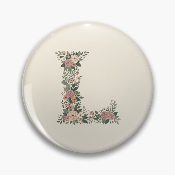 Item preview, Decorative Floral Letter L Botanical Monogram designed and sold by ITCHAWAWAA.