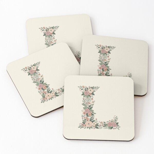 Item preview, Decorative Floral Letter L Botanical Monogram designed and sold by ITCHAWAWAA.