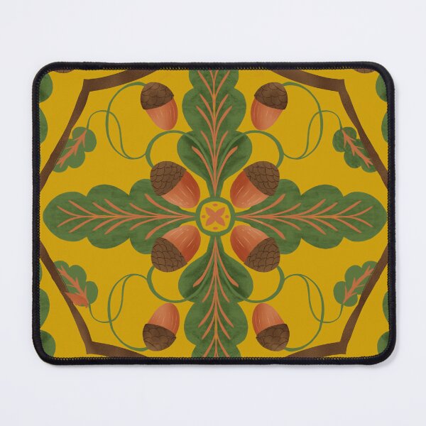 Item preview, Medieval Oakleaves and Acorns Tapestry Castlecore Style in jewel tones designed and sold by aneladesigns.