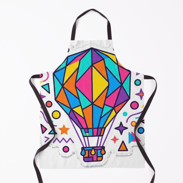 Item preview, Geometric Hot Air Balloon Sticker | Colorful Pop Art Sticker | Vibrant Vinyl Decal designed and sold by RoyArt0.