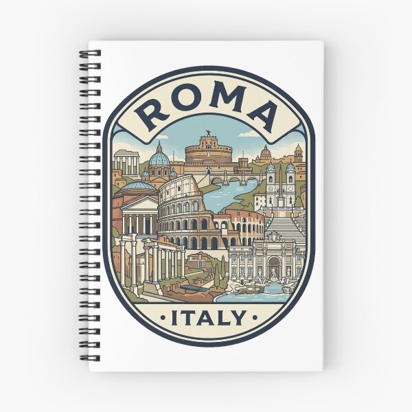 Item preview, Vintage Rome Italy Travel Badge Illustration designed and sold by k3rstman1.