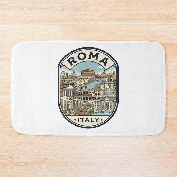 Item preview, Vintage Rome Italy Travel Badge Illustration designed and sold by k3rstman1.