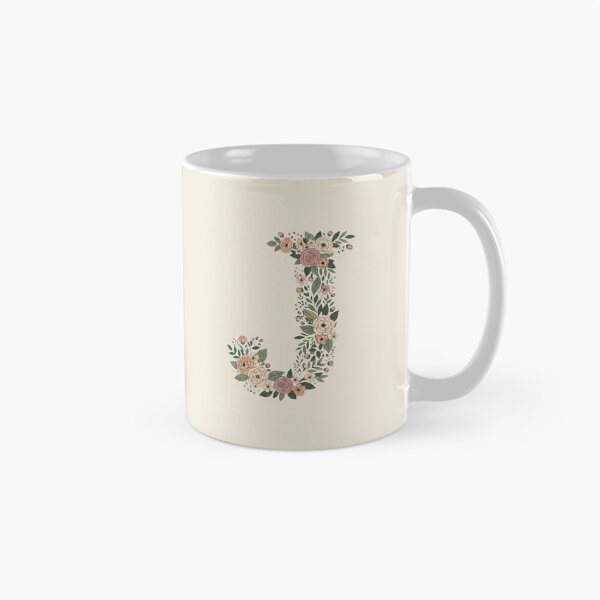 Item preview, Decorative Floral Letter J Botanical Monogram designed and sold by ITCHAWAWAA.
