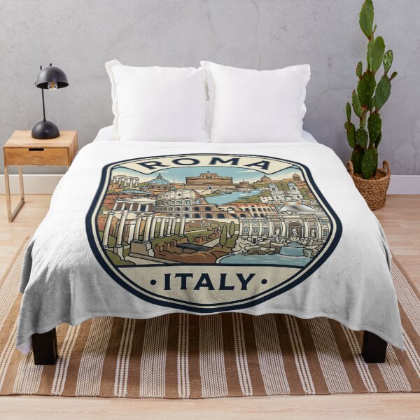Item preview, Vintage Rome Italy Travel Badge Illustration designed and sold by k3rstman1.