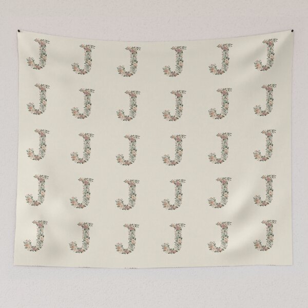 Item preview, Decorative Floral Letter J Botanical Monogram designed and sold by ITCHAWAWAA.