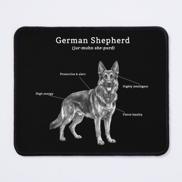 Item preview, German Shepherd BW Illustration designed and sold by SUP-R-Ts.