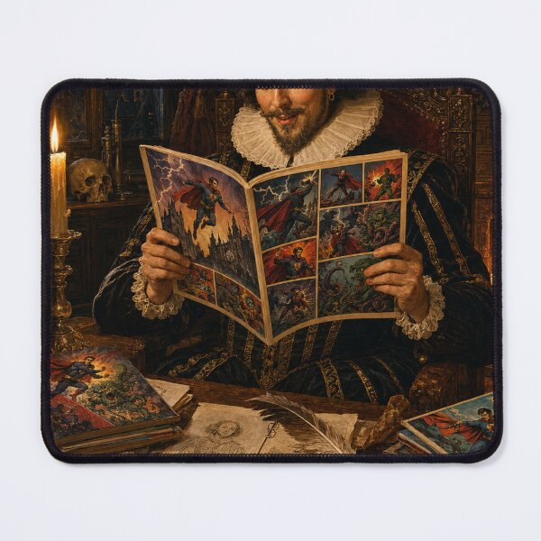 Item preview, William Shakespeare Reading Comics designed and sold by FloramoonArt.