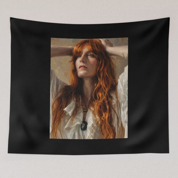 Item preview, Florence the Machine Oil Painting designed and sold by maretsad.