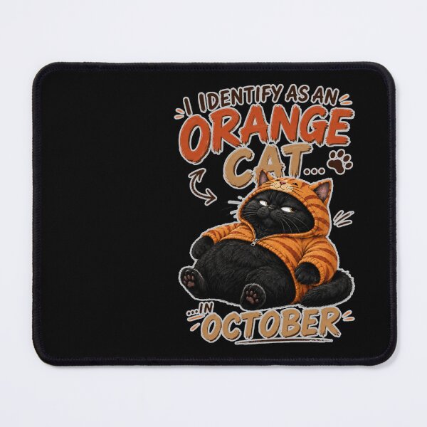 Item preview, Orange Cat in Training | Black Cat Autumn Humor designed and sold by UUniqueIImprint.