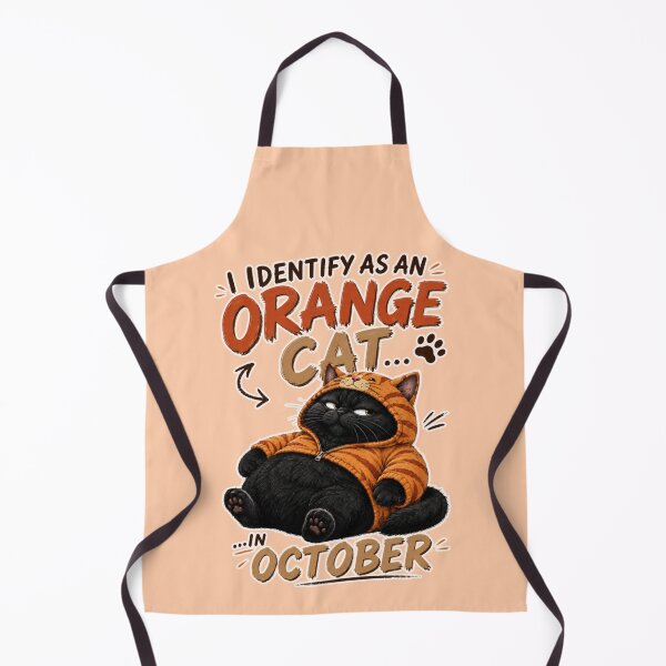 Item preview, Orange Cat in Training | Black Cat Autumn Humor designed and sold by UUniqueIImprint.