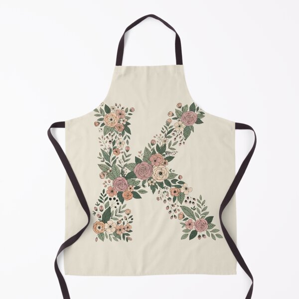 Item preview, Decorative Floral Letter K Botanical Monogram designed and sold by ITCHAWAWAA.