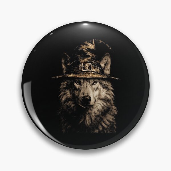 Item preview, Halloween Wolf Wearing a Mysterious Witch Hat – Gothic Dark Fantasy Magical  designed and sold by SOUFIANE1991.