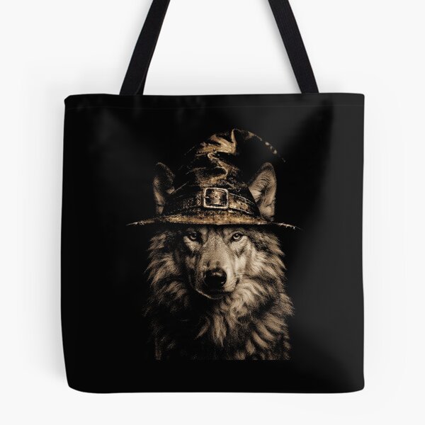 Item preview, Halloween Wolf Wearing a Mysterious Witch Hat – Gothic Dark Fantasy Magical  designed and sold by SOUFIANE1991.