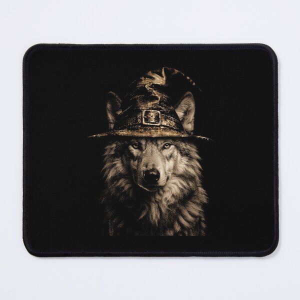 Item preview, Halloween Wolf Wearing a Mysterious Witch Hat – Gothic Dark Fantasy Magical  designed and sold by SOUFIANE1991.