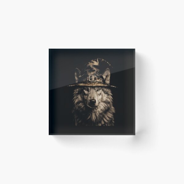 Item preview, Halloween Wolf Wearing a Mysterious Witch Hat – Gothic Dark Fantasy Magical  designed and sold by SOUFIANE1991.