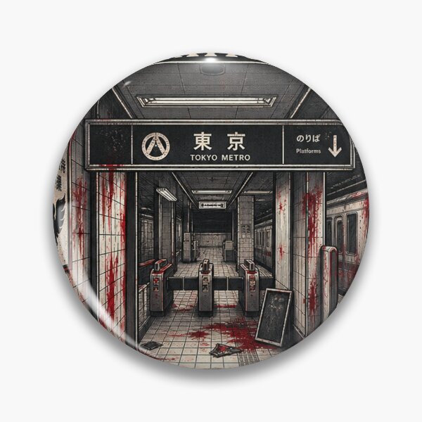 Item preview, Gothic Tokyo Subway Horror Station Art designed and sold by NzrProcreate.