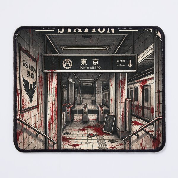 Item preview, Gothic Tokyo Subway Horror Station Art designed and sold by NzrProcreate.
