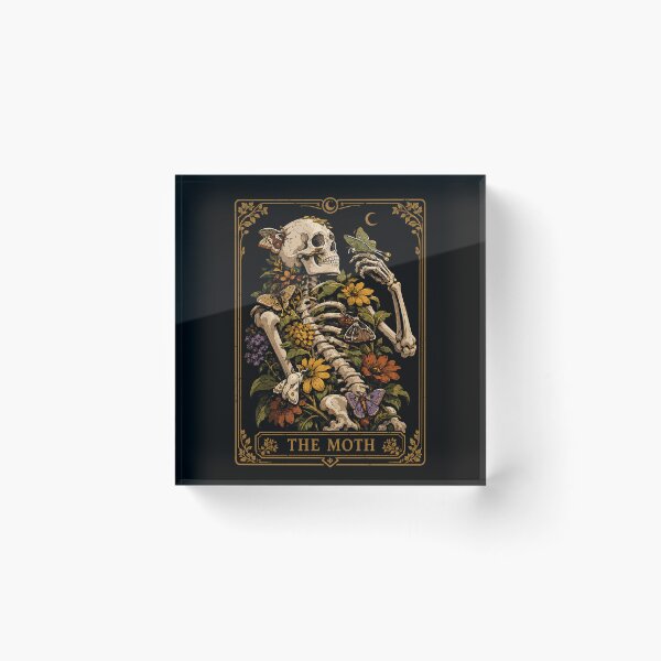 Item preview, Skeleton with Moths and Flowers Art Print Halloween designed and sold by rafaeltto.