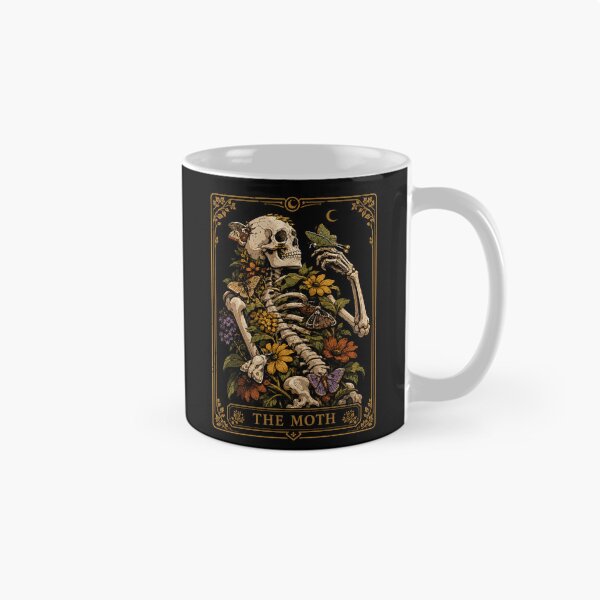 Item preview, Skeleton with Moths and Flowers Art Print Halloween designed and sold by rafaeltto.