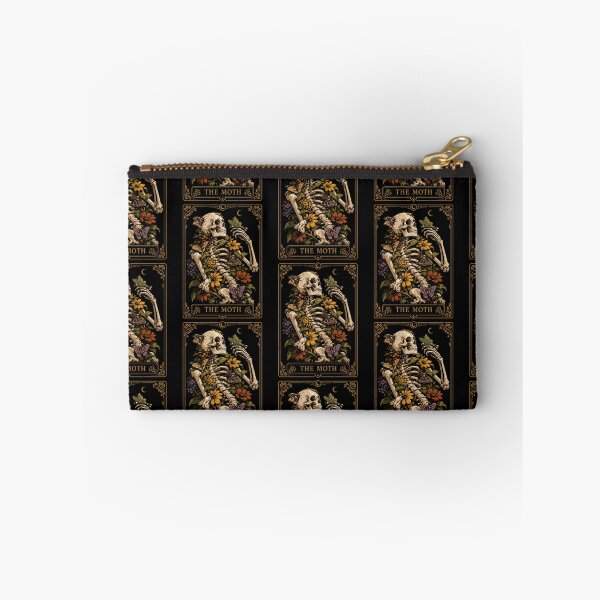 Item preview, Skeleton with Moths and Flowers Art Print Halloween designed and sold by rafaeltto.