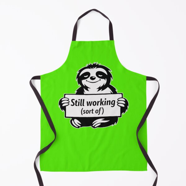 Item preview, Still Working (Sort Of) – Funny Sloth Cartoon Design designed and sold by Cabrasco.