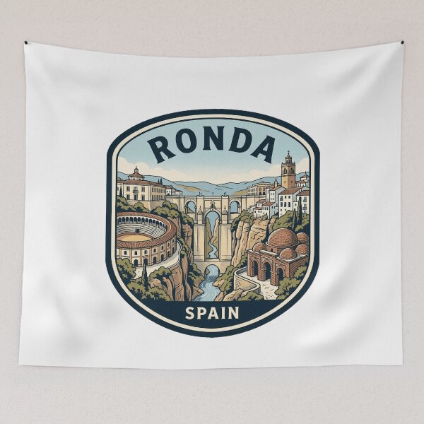 Item preview, Ronda Spain Vintage Travel Poster Emblem designed and sold by k3rstman1.