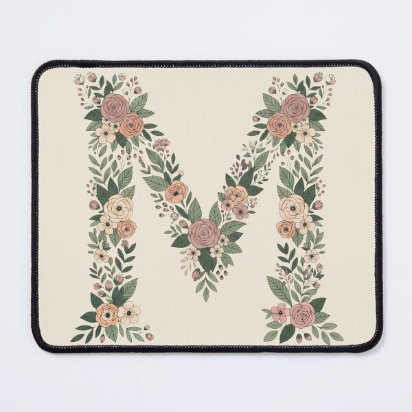 Item preview, Decorative Floral Letter M Botanical Monogram designed and sold by ITCHAWAWAA.