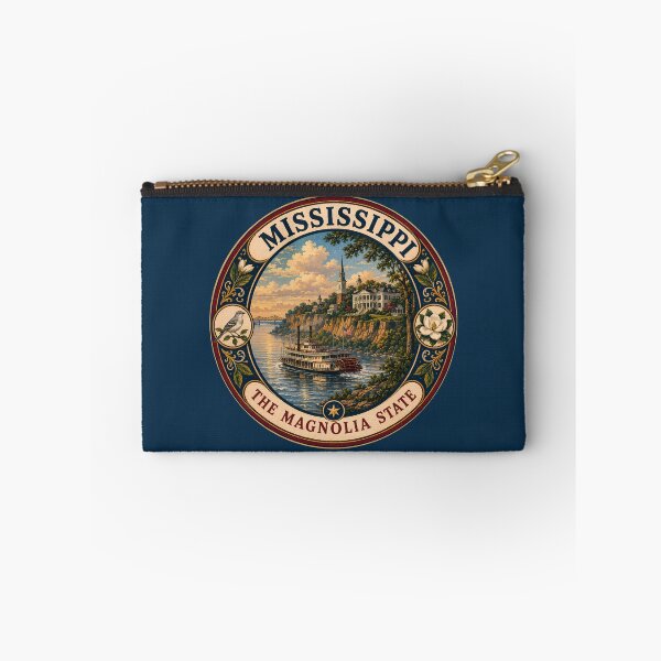 Item preview, Mississippi Landscape Illustration Travel Art Badge designed and sold by KrisSidDesigns.