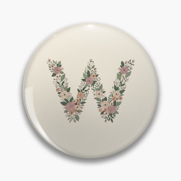 Item preview,  Decorative Floral Letter W Botanical Monogram designed and sold by ITCHAWAWAA.