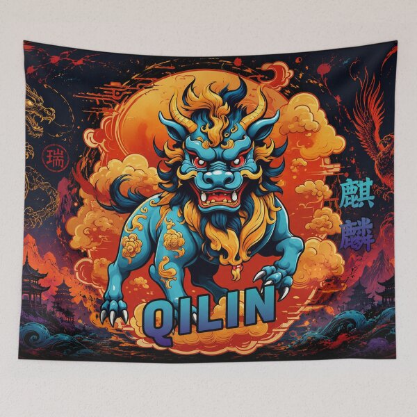Item preview, Qilin Celestial Guardian: Legendary Chinese Mythology Art designed and sold by Fei Long Design Hub.