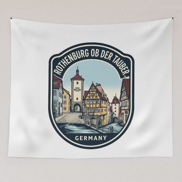Item preview, Vintage Rothenburg Ob Der Tauber Germany Travel Emblem designed and sold by k3rstman1.