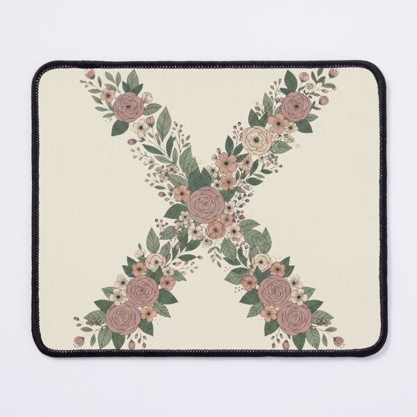 Item preview, Decorative Floral Letter X Botanical Monogram designed and sold by ITCHAWAWAA.