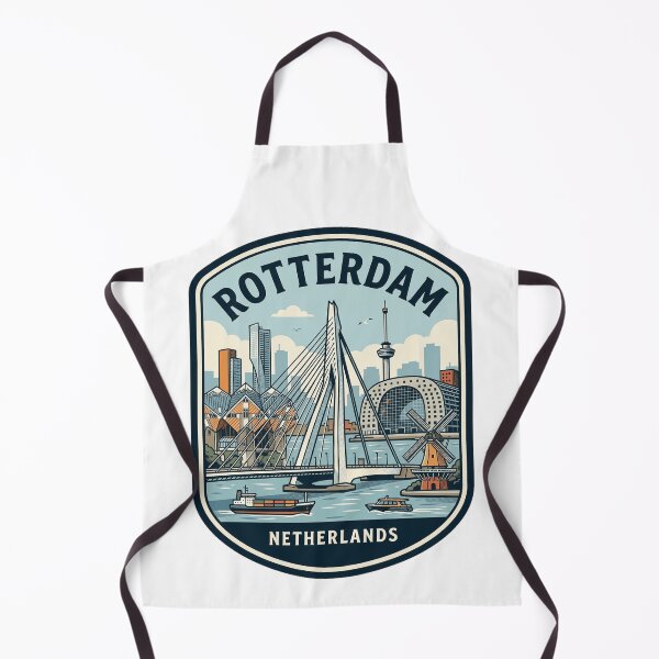 Item preview, Insignia de viaje con el horizonte de la ciudad de Rotterdam, Países Bajos (estilo vintage) designed and sold by k3rstman1.