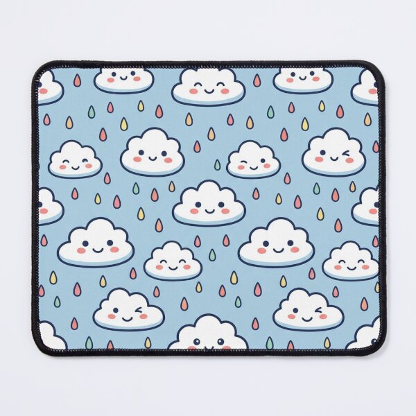 Item preview, Cute Cloud Faces Seamless Pastel Pattern designed and sold by StickVerse by Owais.
