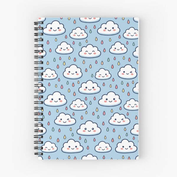 Item preview, Cute Cloud Faces Seamless Pastel Pattern designed and sold by StickVerse by Owais.