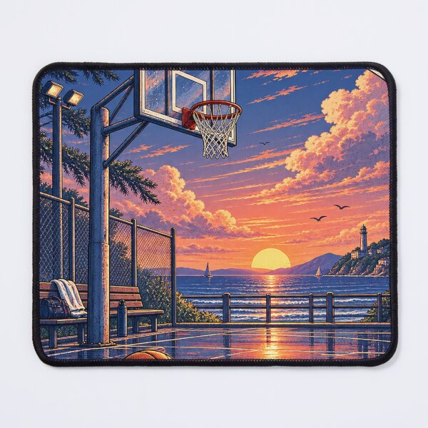 Item preview, Sunset Basketball Court Kanagawa Coast designed and sold by NzrProcreate.