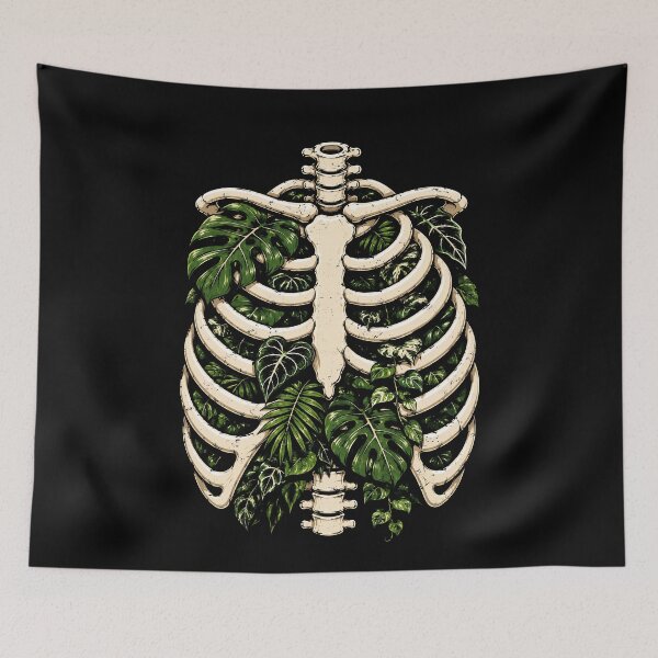 Item preview, Skeleton with Lush Green Leaves Design Halloween designed and sold by rafaeltto.