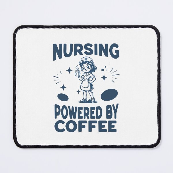 Item preview, Nursing Powered by Coffee Vintage Cute Nurse Design designed and sold by Vision Crafted.