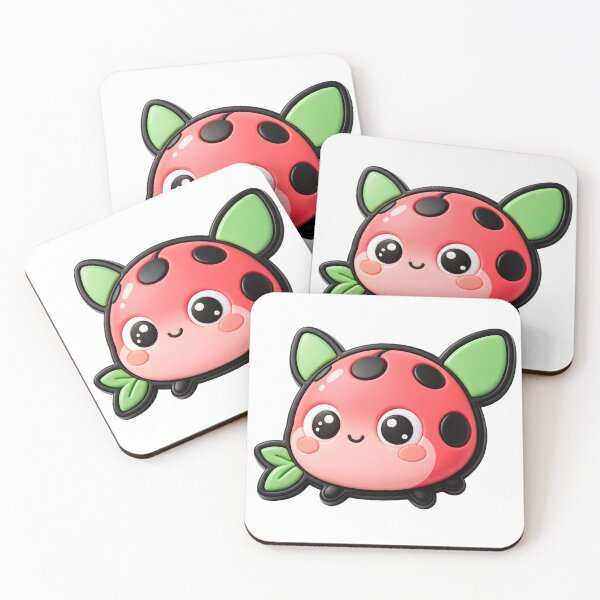 Item preview, Cute Pink Ladybug with Green Wings designed and sold by Raloel Art.