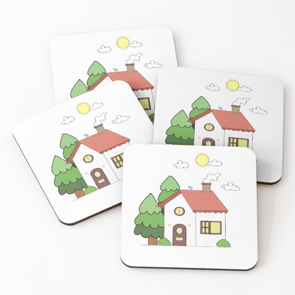 Item preview, Cozy Cottage & Little Bird – Hand-drawn Digital Art & Wallpaper designed and sold by MyVisionaryHuez.