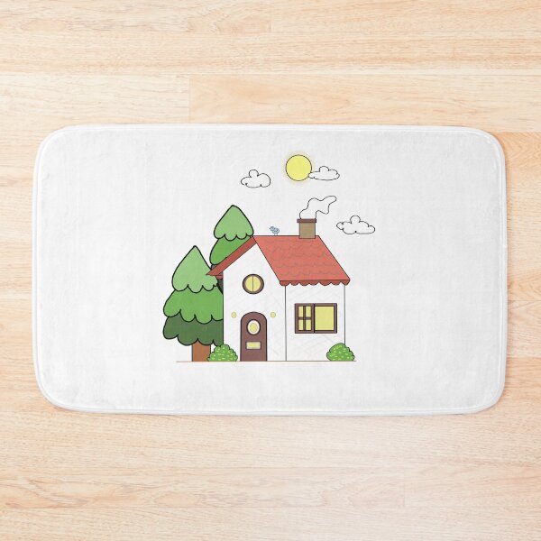 Item preview, Cozy Cottage & Little Bird – Hand-drawn Digital Art & Wallpaper designed and sold by MyVisionaryHuez.