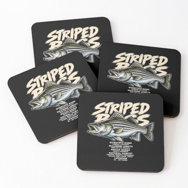 Item preview, Striped Bass Vintage Fishing Art Design designed and sold by rafaeltto.