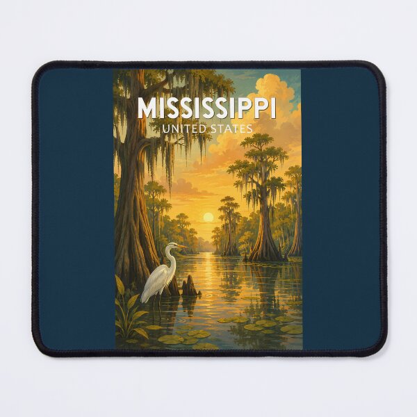 Item preview, Mississippi Illustration Travel Art Vintage designed and sold by KrisSidDesigns.