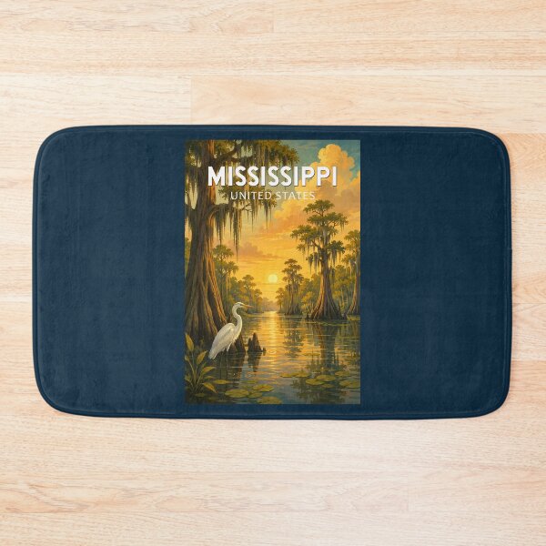 Item preview, Mississippi Illustration Travel Art Vintage designed and sold by KrisSidDesigns.